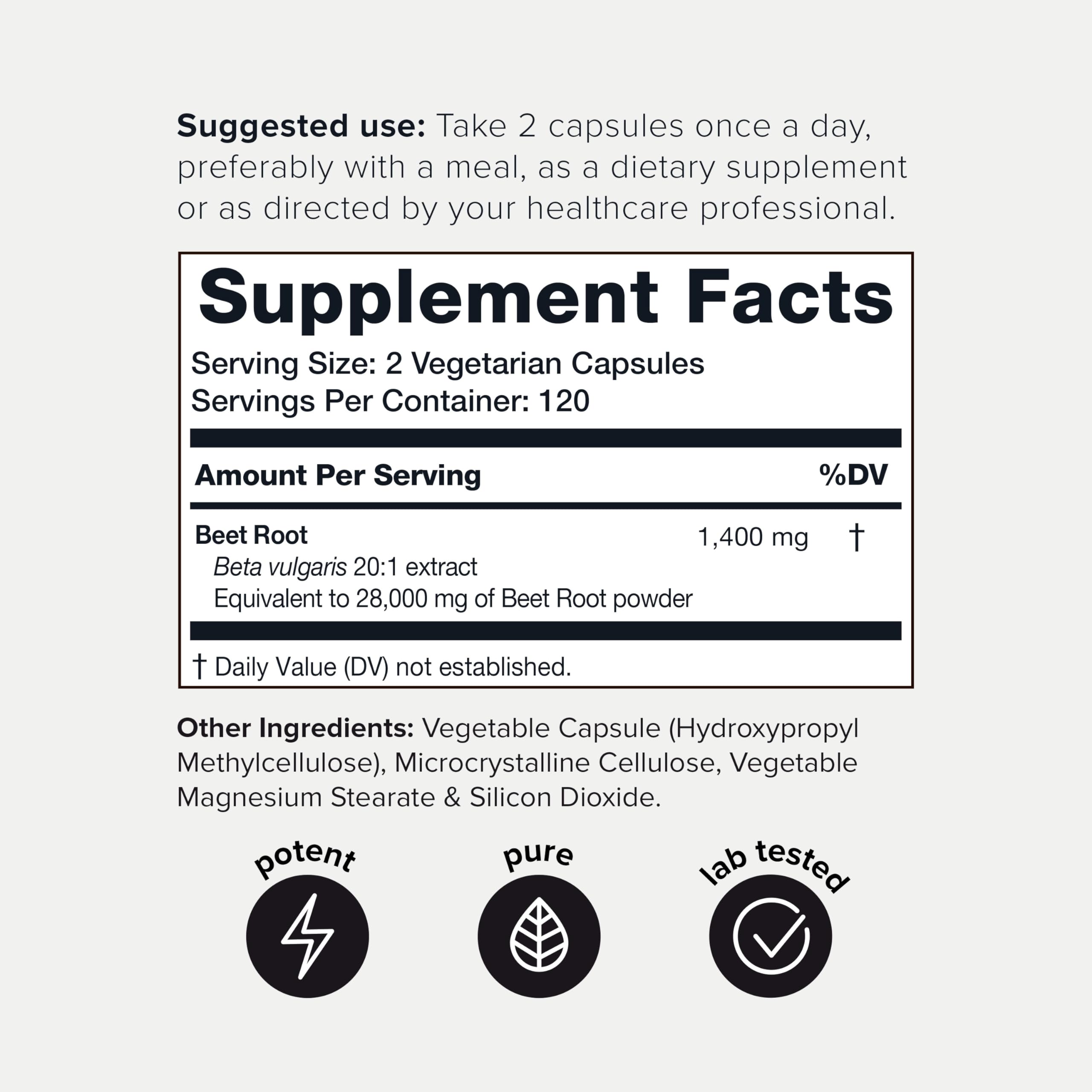 28,000mg 20x Concentrated Extract Beet Root Capsules - Natural Nitric Oxide Booster